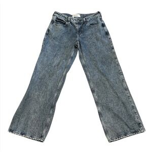 Hollister Low Rise Super Baggy Medium Blue Jeans 6R W28